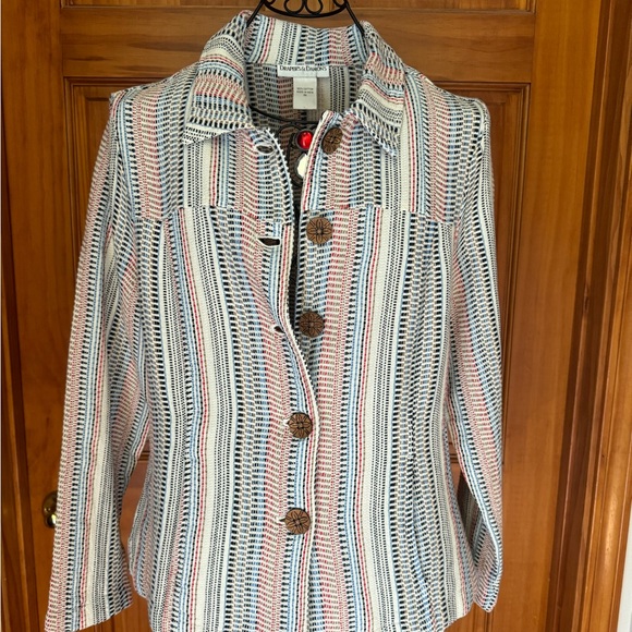 Draper's & Damon's Button Up Blazer/Jacket with Pockets, Medium, Multicolored - Picture 7 of 14